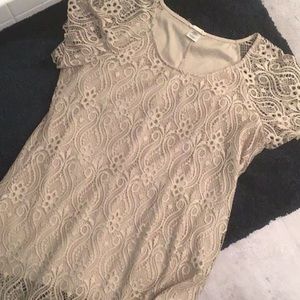 Beige lace blouse